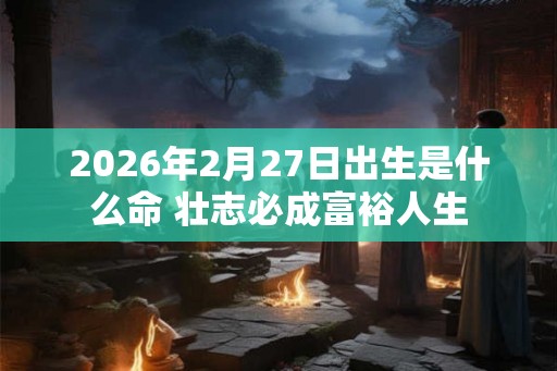 2026年2月27日出生是什么命 壮志必成富裕人生