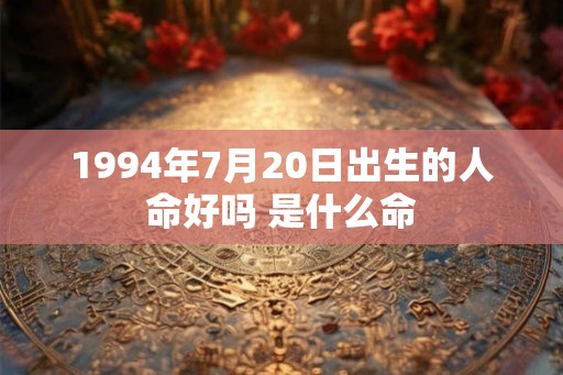 1994年7月20日出生的人命好吗 是什么命