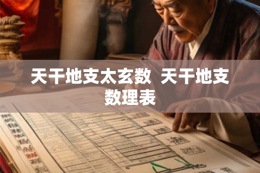 天干地支太玄数  天干地支数理表