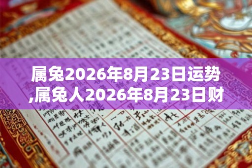 属兔2026年8月23日运势,属兔人2026年8月23日财运,生肖兔2026年8月23日运势