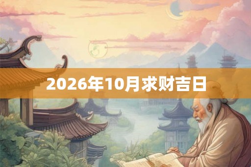 2026年10月求财吉日