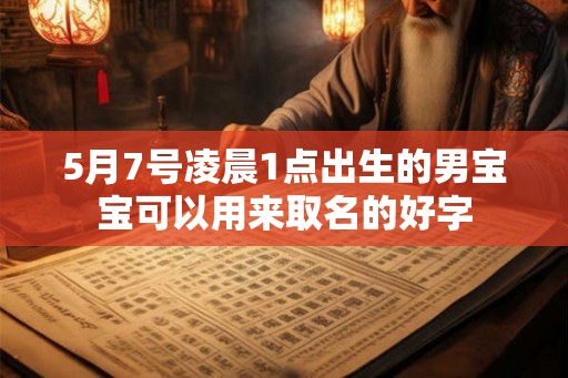 5月7号凌晨1点出生的男宝宝可以用来取名的好字