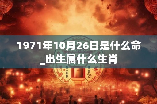 1971年10月26日是什么命_出生属什么生肖 1971年10月26日是什么命_出生属什么生肖