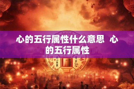 心的五行属性什么意思  心的五行属性