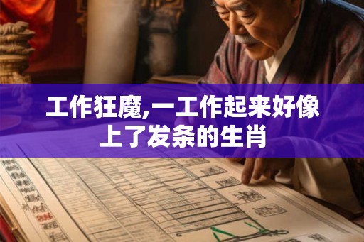 工作狂魔,一工作起来好像上了发条的生肖 工作狂魔,一工作起来好像上了发条的生肖