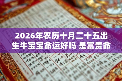 2026年农历十月二十五出生牛宝宝命运好吗 是富贵命吗