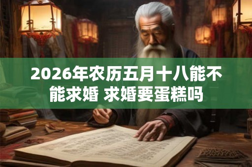 2026年农历五月十八能不能求婚 求婚要蛋糕吗 2026年农历五月十八能不能求婚 求婚要蛋糕吗