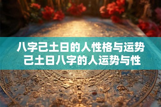 八字己土日的人性格与运势 己土日八字的人运势与性格如何
