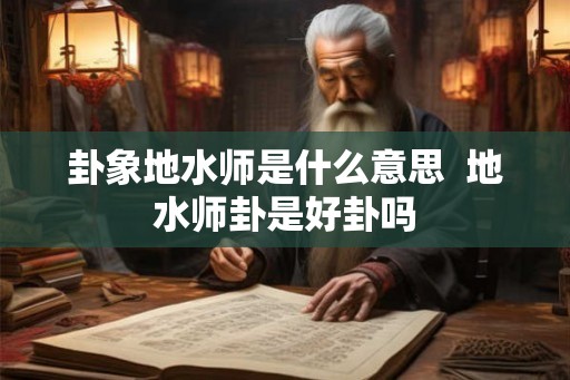 卦象地水师是什么意思  地水师卦是好卦吗