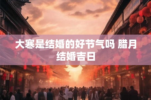 大寒是结婚的好节气吗 腊月结婚吉日