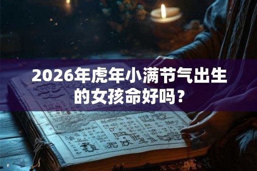 2026年虎年小满节气出生的女孩命好吗？