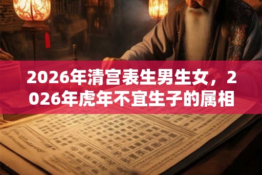 2026年清宫表生男生女，2026年虎年不宜生子的属相
