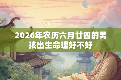 2026年农历六月廿四的男孩出生命理好不好