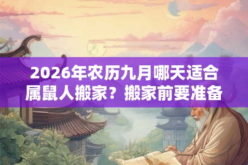 2026年农历九月哪天适合属鼠人搬家？搬家前要准备什么？