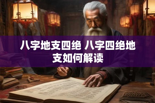 八字地支四绝 八字四绝地支如何解读