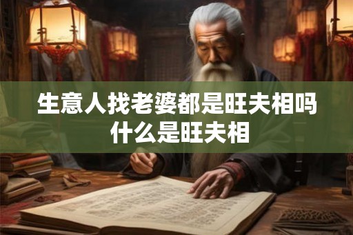 生意人找老婆都是旺夫相吗 什么是旺夫相