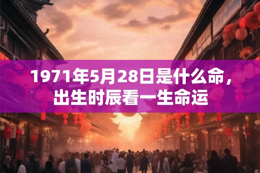 1971年5月28日是什么命，出生时辰看一生命运