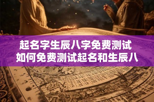 起名字生辰八字免费测试 如何免费测试起名和生辰八字