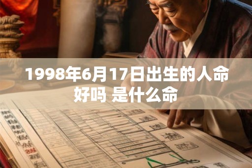1998年6月17日出生的人命好吗 是什么命