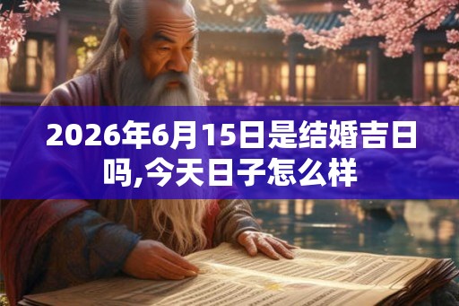 2026年6月15日是结婚吉日吗,今天日子怎么样