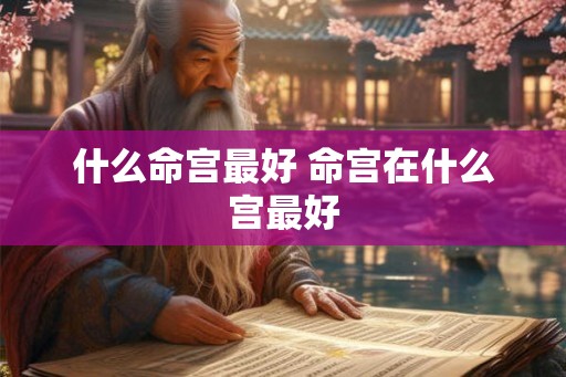 什么命宫最好 命宫在什么宫最好