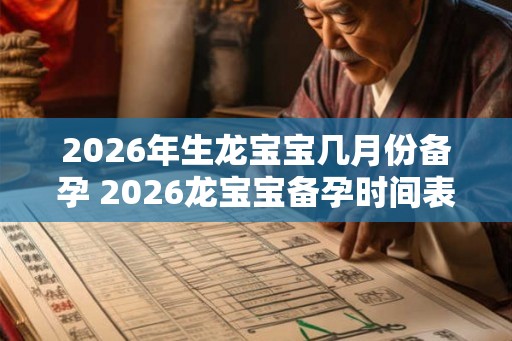 2026年生龙宝宝几月份备孕 2026龙宝宝备孕时间表