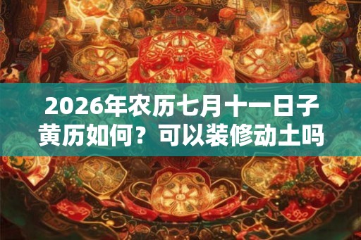 2026年农历七月十一日子黄历如何？可以装修动土吗？