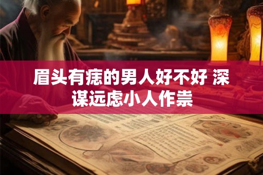 眉头有痣的男人好不好 深谋远虑小人作祟
