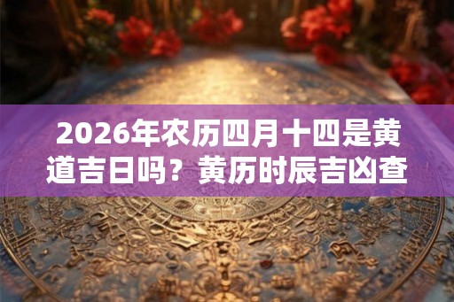 2026年农历四月十四是黄道吉日吗?黄历时辰吉凶查询! 2026年农历四月十四是黄道吉日吗?黄历时辰吉凶查询!