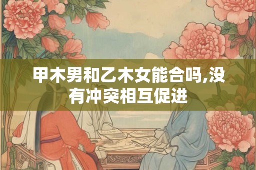 甲木男和乙木女能合吗,没有冲突相互促进