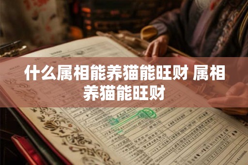 什么属相能养猫能旺财 属相养猫能旺财
