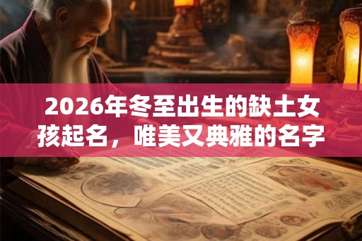 2026年冬至出生的缺土女孩起名，唯美又典雅的名字