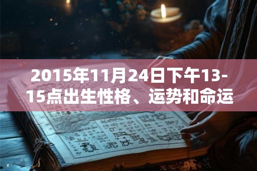 2015年11月24日下午13-15点出生性格、运势和命运 2015年11月24日下午13-15点出生性格、运势和命运