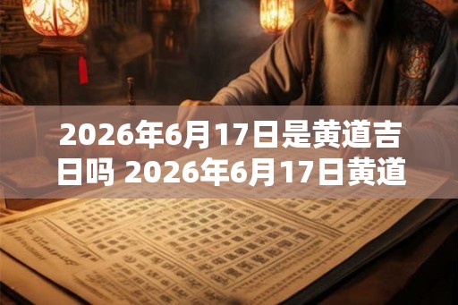 2026年6月17日是黄道吉日吗 2026年6月17日黄道吉日吗