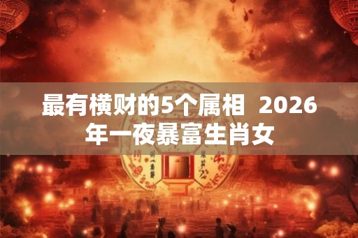 最有横财的5个属相  2026年一夜暴富生肖女