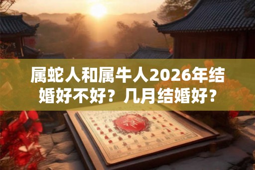 属蛇人和属牛人2026年结婚好不好？几月结婚好？