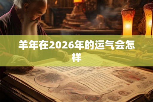 羊年在2026年的运气会怎样