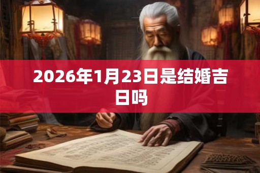 2026年1月23日是结婚吉日吗