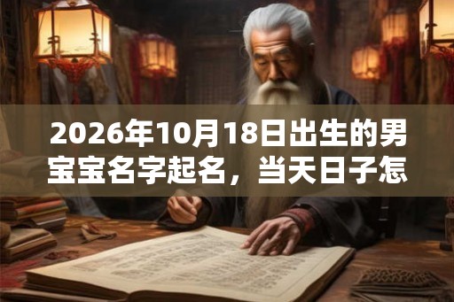 2026年10月18日出生的男宝宝名字起名，当天日子怎样？