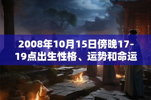 2008年10月15日傍晚17-19点出生性格、运势和命运