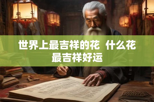 世界上最吉祥的花  什么花最吉祥好运
