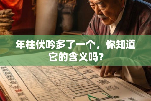 年柱伏吟多了一个，你知道它的含义吗？