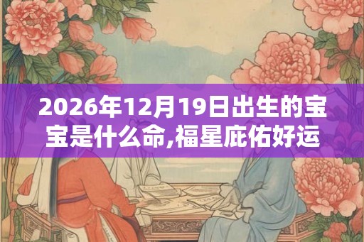 2026年12月19日出生的宝宝是什么命,福星庇佑好运相伴