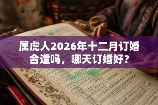 属虎人2026年十二月订婚合适吗，哪天订婚好？
