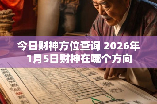今日财神方位查询 2026年1月5日财神在哪个方向