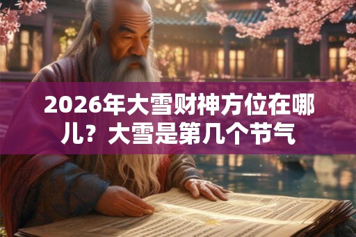 2026年大雪财神方位在哪儿？大雪是第几个节气