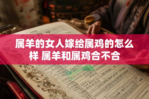 属羊的女人嫁给属鸡的怎么样 属羊和属鸡合不合