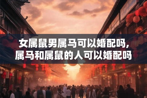 女属鼠男属马可以婚配吗,属马和属鼠的人可以婚配吗？