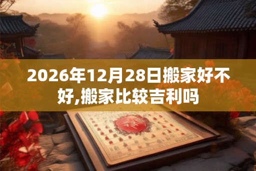 2026年12月28日搬家好不好,搬家比较吉利吗
