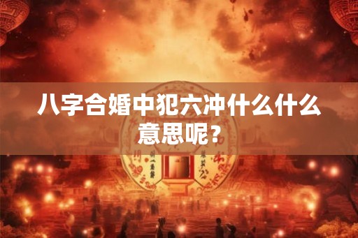 八字合婚中犯六冲什么什么意思呢？